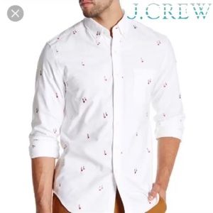 J. Crew Oxford embroidered sailboat